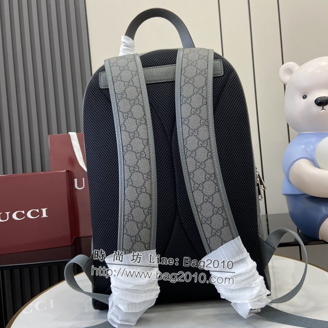 Gucci專櫃古馳最新款2025早春系列雙G圖案男士雙肩背包 jh2070型號：821938